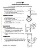 Download ANDERIC FAN2R/RR7078TR for Hampton Bay Ceiling Fan Remote Control Kit documentation